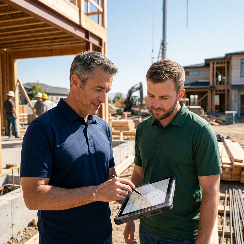 Contractors collaborating